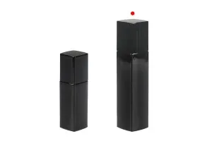 Lussuosa bottiglia in vetro nero da 100 ml con pompa per crema e tappo-5