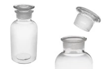 Μπουκάλι φαρμακείου 1000 ml διάφανο με γυάλινο καπάκι