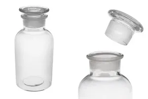 Flacon pharmacie 1000 ml transparent avec bouchon en verre-1