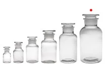 Μπουκάλι φαρμακείου 1000 ml διάφανο με γυάλινο καπάκι