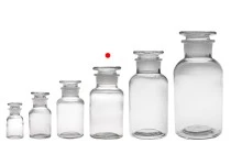 Μπουκάλι φαρμακείου 250 ml διάφανο με γυάλινο καπάκι