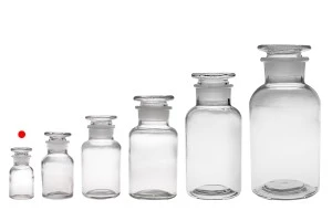 Flacon pharmacie 30 ml transparent avec bouchon en verre-5