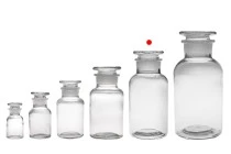 Μπουκάλι φαρμακείου 500 ml διάφανο με γυάλινο καπάκι