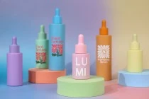 Flacon en verre de 30 ml avec compte-gouttes aux couleurs pastel mates