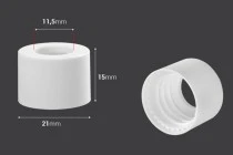 Matte white plastic collar dropper cap for 5ml to 100ml droppers
