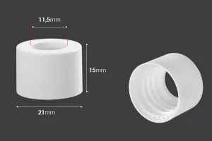 Anneau en plastique pour compte-gouttes de 5 à 100 ml en MAT blanc-2