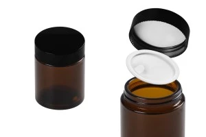Glas 100ml Apothekenglas mit Plastikdichtung im Glas und im Deckel-1