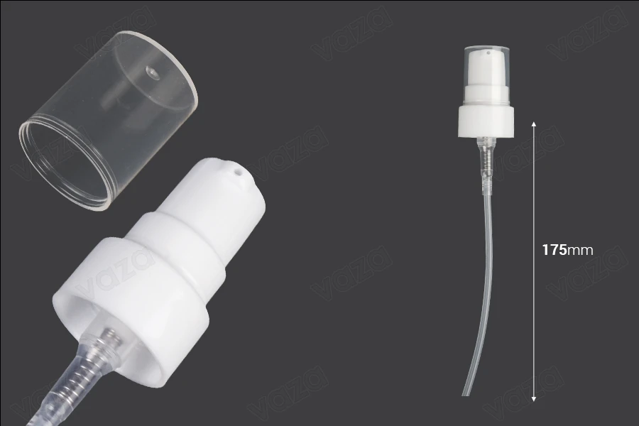 Pompe à crème en plastique avec bouchon pour flacons avec fermeture de sécurité Sertissage 20 mm-εικόνα_διαστάσεις
