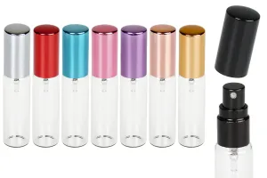Glass bottle 10 ml transparent with spray and aluminum cap for perfumes - 6 pcs-1