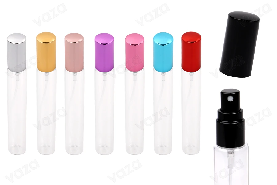 Flacon en verre 20 ml transparent avec spray et bouchon en aluminium pour parfums - 6 pcs-εικόνα_προϊοντική