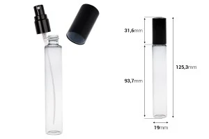 Glasflasche 20ml transparent mit Zerstäuber und Aluminiumkappe für Parfums – 6 Stück-2