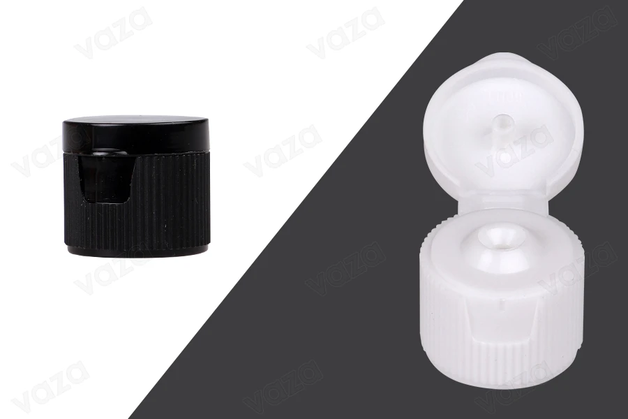 Capuchon rabattable en plastique PP18 en blanc ou noir-photo_produit