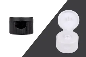 Capuchon rabattable en plastique PP24 en blanc ou noir