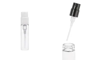 2 ml transparente Glas-Testflasche (Schnapphals) mit weißem oder schwarzem Spray für Parfüme – 100 Stück-1