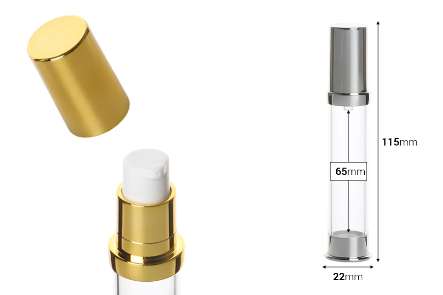 Tubo airless in acrilico per crema da 15 ml. Tubo airless in acrilico per crema da 15 ml.