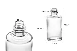 Bottiglia di profumo in vetro tondo da 30 ml (18/415) - (ordine minimo: 1 scatola)-2