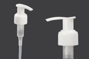 Pompe en plastique 24/410 blanche avec sécurité pour shampooing, crème ou émulsion