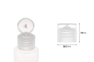 Καπάκι flip top PP18 πλαστικό, διάφανο-2