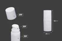 Bottiglietta in plastica airless per creme da 5 ml di colore bianco
