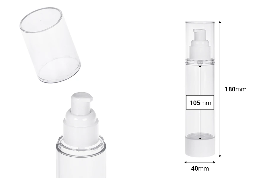 100 ml airless acrylic bottle for cream