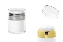 Βαζάκι airless ακρυλικό 30 ml με διάφανο καπάκι