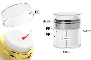 50ml airless acrylic jar with transparent lid-7