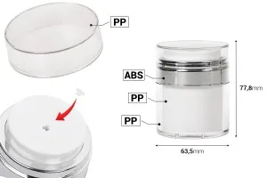 50ml airless acrylic jar with transparent lid-2