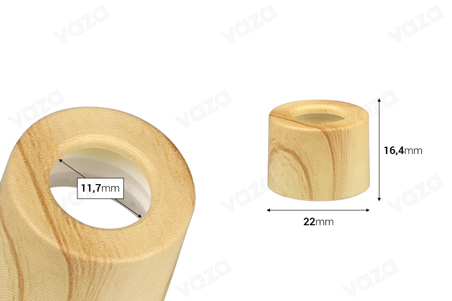 Kunststoffring in Holzstruktur/Design für 5 bis 100 ml Tropfer-bildabmessungen