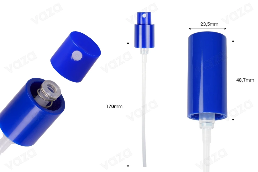 Spray PP18/410 plastic with external spring suitable for watery oil (injection) Spray PP18/410 plastic with external spring suitable for watery oil (injection)-image_dimensions