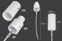 Σπρέι πλαστικό PP18/410 σε λευκό χρώμα για μπουκάλια αιθέριων ελαίων