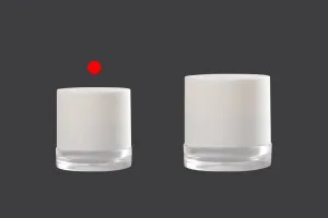 White 30ml acrylic jar with plastic cap, sealing disc and spatula-5