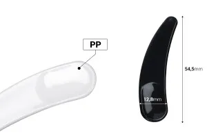 Spatule pour crème en plastique (PP) 54,5 mm de couleur blanche ou noire - 50 pcs-2