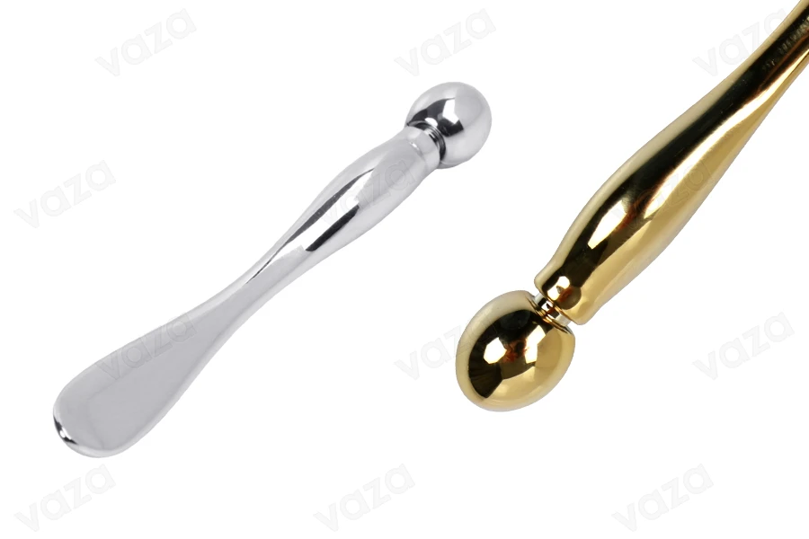 Spatul plastike për krem (ABS) 78 mm me majë të rrumbullakët në ngjyrë ari ose argjendi - 24 copë-imazh_produkt