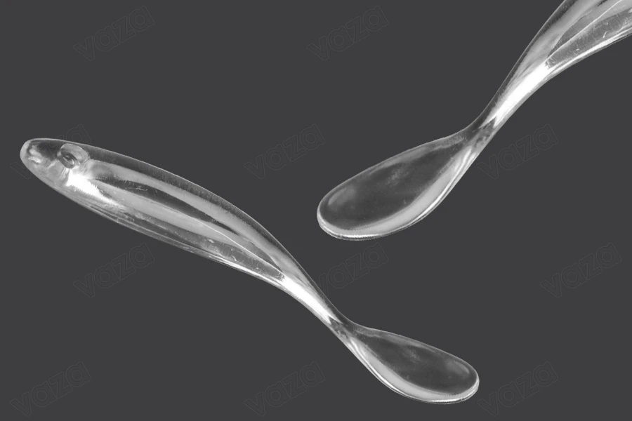 Spatola per crema plastica (PS) 65 mm trasparente - 50 pz-immagine_prodotto