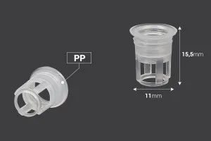 Contrôleur de débit – Passoire pour bouteille d&#39;huile essentielle à col PP18 – 50 pièces-2
