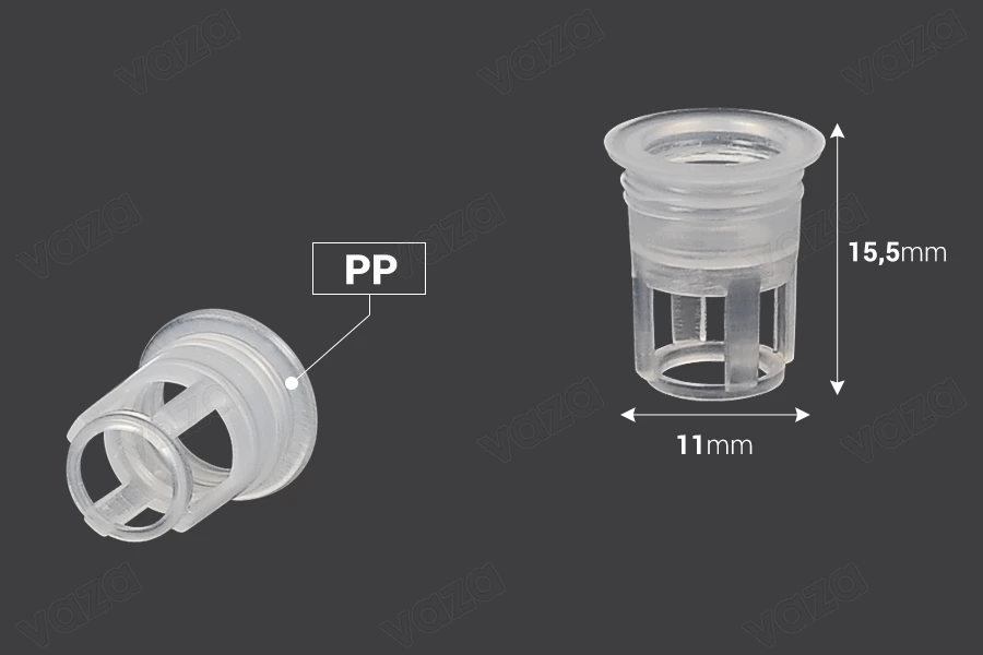 Regolatore di flusso - Filtro per bottiglia di olio essenziale con collo PP18 - 50 pezzi-dimensioni_immagine