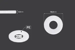 Dichtung für Spray oder Pumpe PP20 mit einer Dicke von 1,5 mm - 50 Stück-2