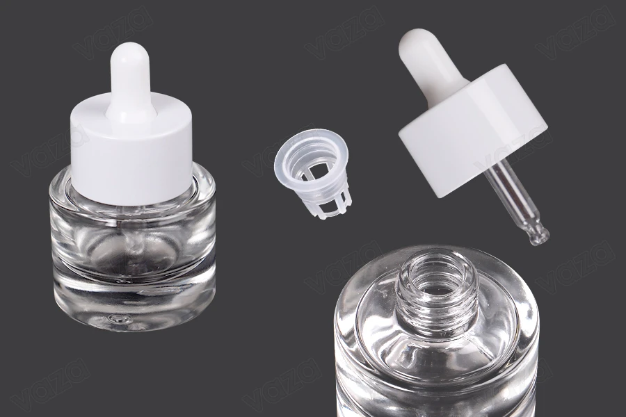 Γυάλινο μπουκαλάκι 20 ml με σταγονόμετρο και αποστραγγιστήρα Γυάλινο μπουκαλάκι 20 ml με σταγονόμετρο και αποστραγγιστήρα-εικόνα_προϊοντική