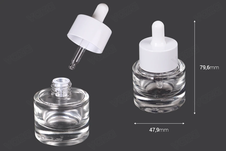 Γυάλινο μπουκαλάκι 20 ml με σταγονόμετρο και αποστραγγιστήρα Γυάλινο μπουκαλάκι 20 ml με σταγονόμετρο και αποστραγγιστήρα-εικόνα_διαστάσεις