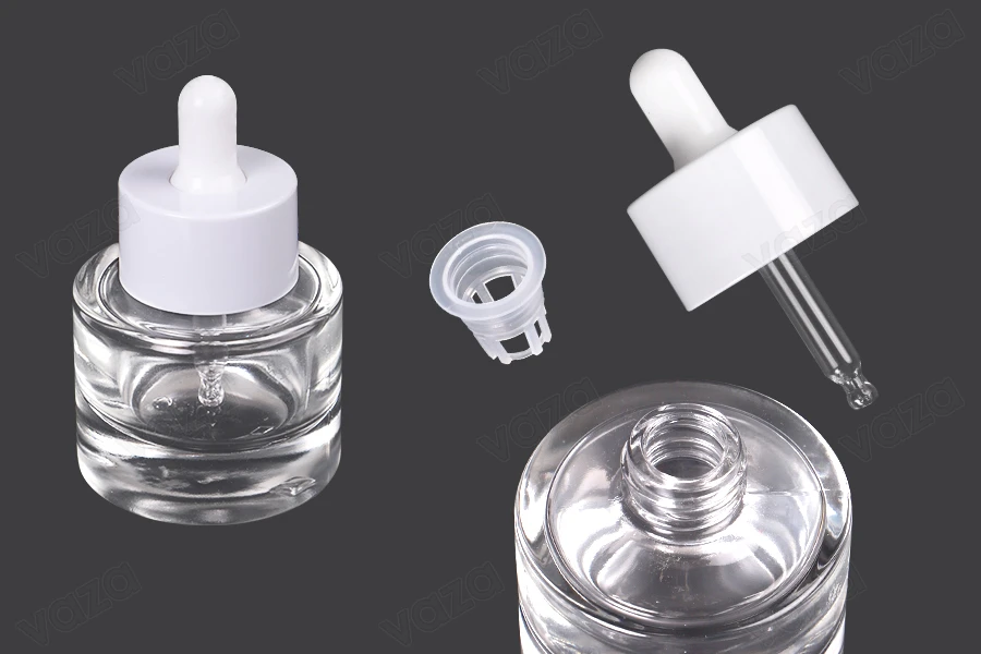 Γυάλινο μπουκαλάκι 30 ml με σταγονόμετρο και αποστραγγιστήρα Γυάλινο μπουκαλάκι 30 ml με σταγονόμετρο και αποστραγγιστήρα-εικόνα_προϊοντική