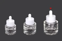 Γυάλινο μπουκαλάκι 50 ml με σταγονόμετρο και αποστραγγιστήρα