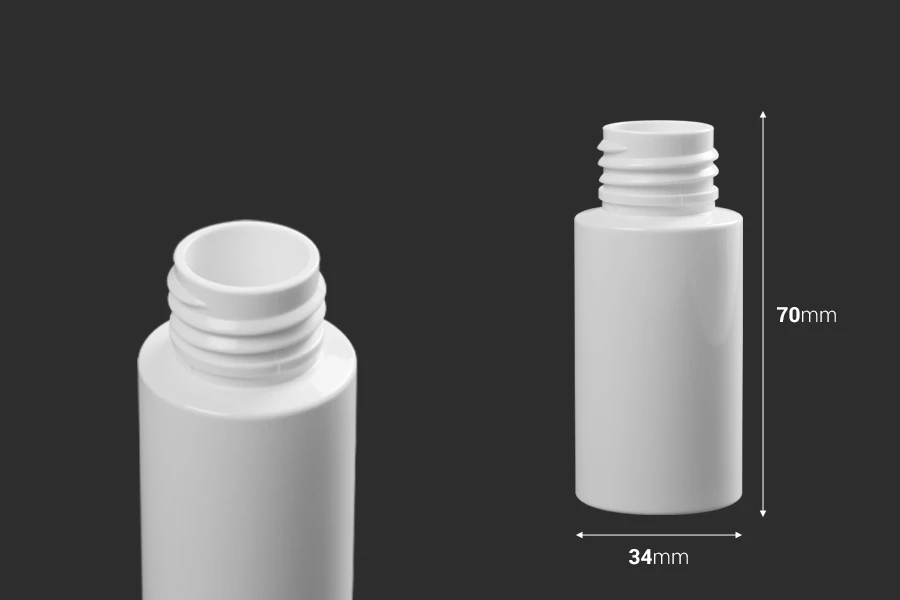 Μπουκάλι 40 ml PET σε λευκό χρώμα (PP24) Μπουκάλι 40 ml PET σε λευκό χρώμα (PP24)