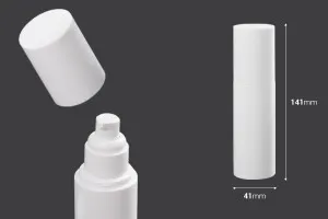 Flacon en plastique de 100 ml avec pompe à crème (PP20) et couvercle-2