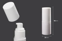 Μπουκάλι 30 ml πλαστικό με αντλία κρέμας (PP20) και καπάκι Μπουκάλι 30 ml πλαστικό με αντλία κρέμας (PP20) και καπάκι