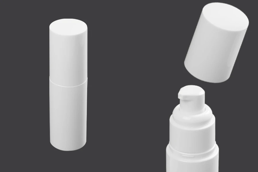 Μπουκάλι 50 ml πλαστικό με αντλία κρέμας (PP20) και καπάκι Μπουκάλι 50 ml πλαστικό με αντλία κρέμας (PP20) και καπάκι