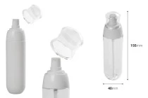 Flasche aus 100 ml Kunststoff mit Pumpe und transparentem Deckel