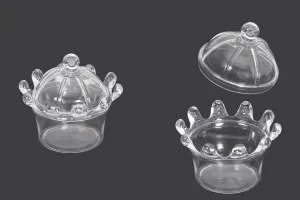 Barattolo per bomboniera - battesimo  70x50 mm plastica - 12 pz-1