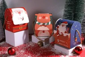 Boîte de Noël - sac cadeau avec poignée 100 x 90 x 125 mm - 25 pcs-6