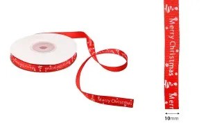 Red Christmas ribbon 10mm x 22.86m-2