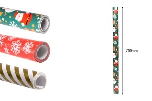 Weihnachts-Geschenkpapier 70cm in einer Rolle von 10 Metern, in verschiedenen Designs-2